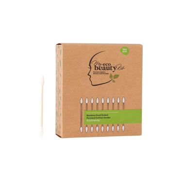 MY ECO BEAUTY KIT - Bamboo Disposable Dual ended POINTED Cotton Swabs 100pk