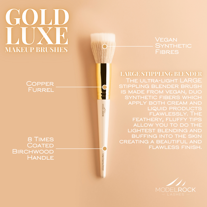 GOLD LUXE Makeup Brush - *Large Stippling Blender*