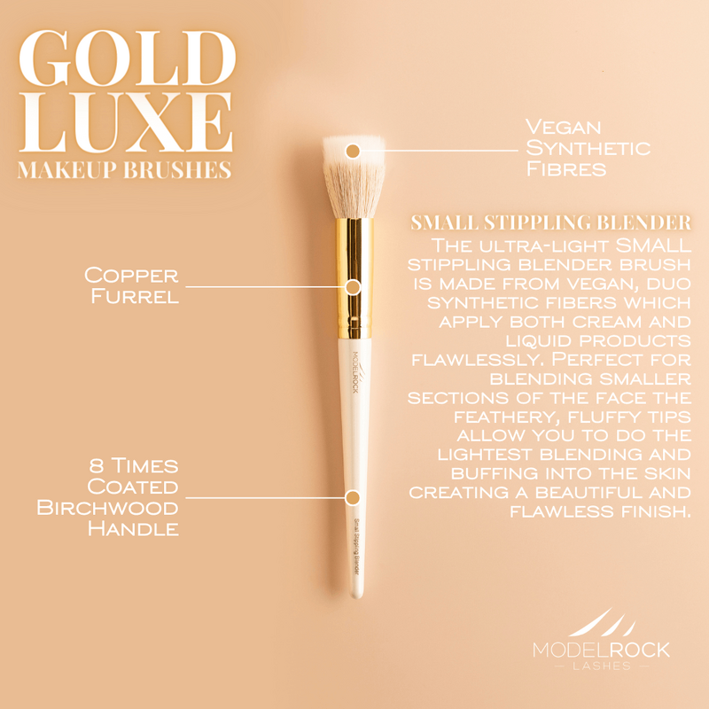 GOLD LUXE Makeup Brush - *Small Stippling Blender*