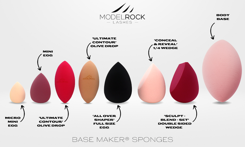 PRO 3pk - Base Maker® Beauty Sponge - 'ALL OVER SHAPER' (Hot Pink Mini Egg)