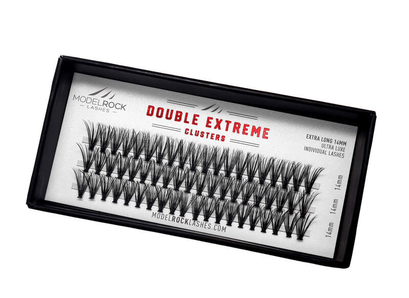 Ultra Luxe Individual Lashes - 'EXTRA LONG' 14mm - *DOUBLE EXTREME* - 40 / Hairs - 60 Clusters / Pk