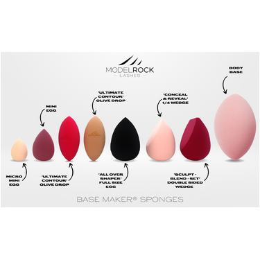 PRO 3pk - Base Maker® Beauty Sponge - 'ALL OVER SHAPER' (Lilac Mini Egg)