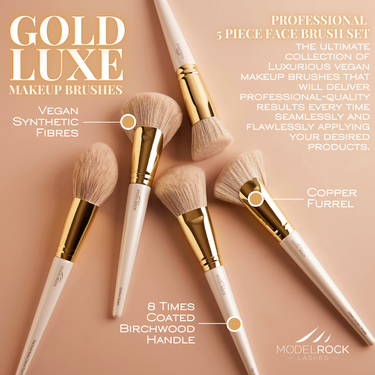 GOLD LUXE - Professional Face Brush Set - 5 piece