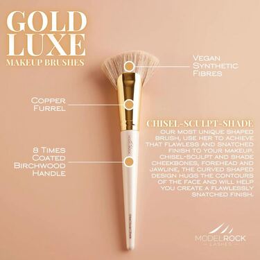 GOLD LUXE Makeup Brush - *Chisel-Sculpt-Shade*