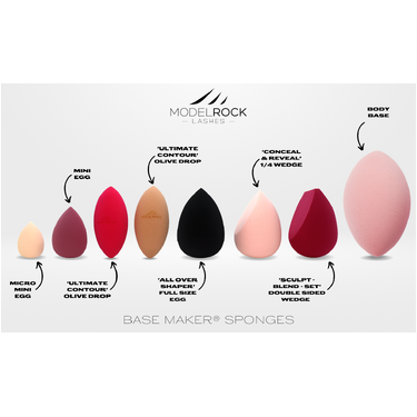 PRO 3PK - Base Maker®Beauty Sponge -'ALL OVER SHAPER' (Coral Egg)