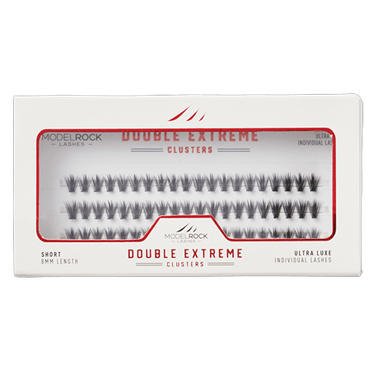 Ultra Luxe Individual Lashes - 'SHORT' 8mm - *DOUBLE EXTREME* - 40 / Hairs - 60 Clusters / Pk