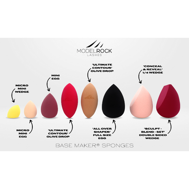 PRO 3PK - Base Maker® Beauty Sponge - 'SCULPT - BLEND - SET' (Purple Double Sided Wedge)