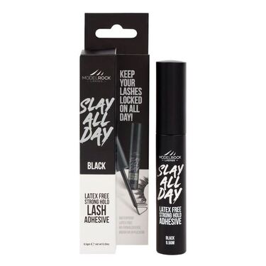 MODELROCK - Lash Adhesive 9.5gm Waterproof *SUPER-STRONG* - *BLACK* Latex Free - with brush-on applicator 