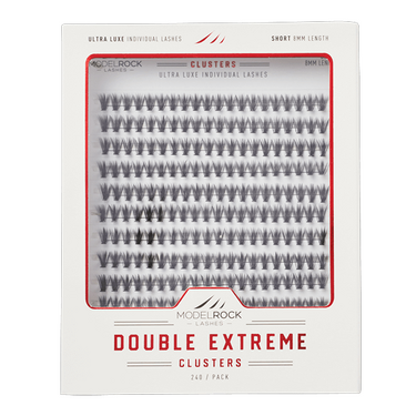 **BULK TRAY** Ultra Luxe - *DOUBLE EXTREME* - 'SHORT' 8mm - 40 hairs - 240 Clusters / Pk
