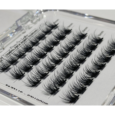 READY to WEAR Pre-Glued Cluster Lashes TRAVEL EDITION - Style #2 SHORTIES - 40pk - MEDIUM 10mm Clusters