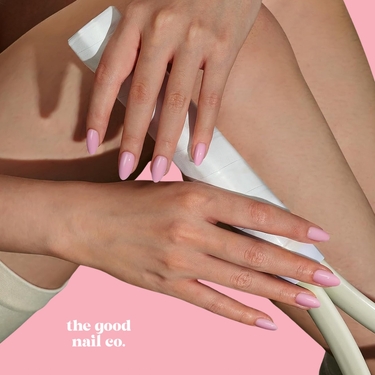 THE GOOD NAIL CO - Press-On Gel Nail Kit - COTTON CANDI YUM - Short Almond