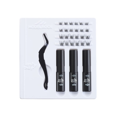 LASH PLAY - DIY STARTER KIT - The Naturals Kit - Style  ONE - 24 x Clusters + Bond-Sealer-Remover Gel-Lash Applicator