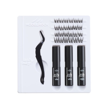 LASH PLAY - DIY STARTER KIT - The Glam Kit - Style  TWO - 24 x Clusters + Bond-Sealer-Remover Gel-Lash Applicator