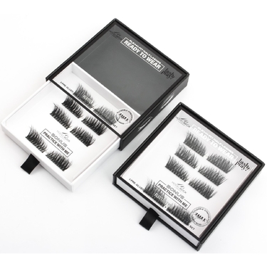 FULL SET BUNDLE (5 pks) - LASH PLAY Ready to Wear Pre-Glued Half Lashes - STRETCH-FIT