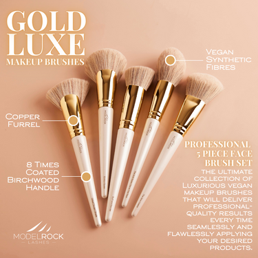 GOLD LUXE - Professional Face Brush Set - 5 piece