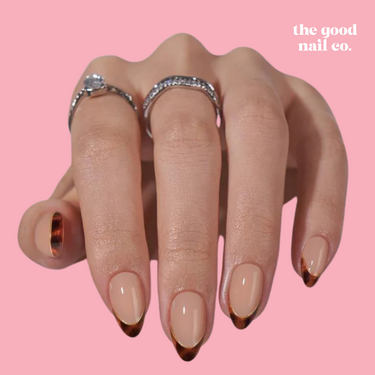 THE GOOD NAIL CO - Press-On Gel Nail Kit - CHEETAH - Short Almond