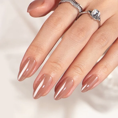 THE GOOD NAIL CO - Press-On Gel Nail Kit - NUDE GLAZE - Medium Almond