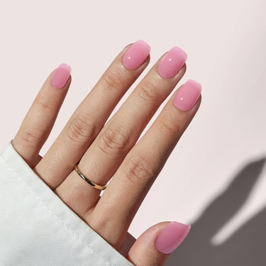 THE GOOD NAIL CO - Press-On Gel Nail Kit - BUBBLEGUM GLAZE - Short Square