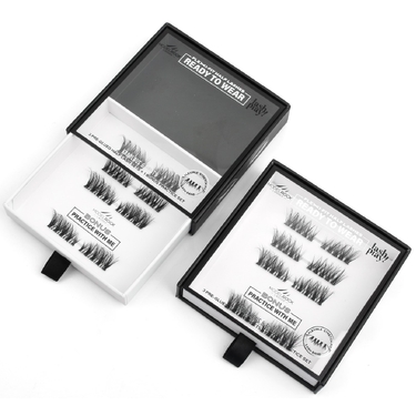 FULL SET BUNDLE (5 pks) - LASH PLAY Ready to Wear Pre-Glued Half Lashes - STRETCH-FIT