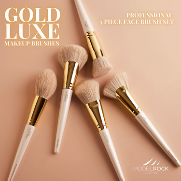 GOLD LUXE - Professional Face Brush Set - 5 piece