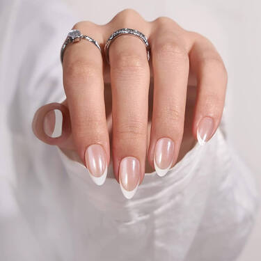 THE GOOD NAIL CO - Press-On Gel Nail Kit - GLAZED FRENCHIE - Short Almond