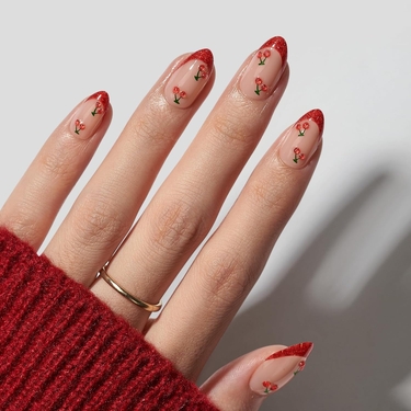 THE GOOD NAIL CO - Press-On Gel Nail Kit - FRENCH CHERRY - Short Almond