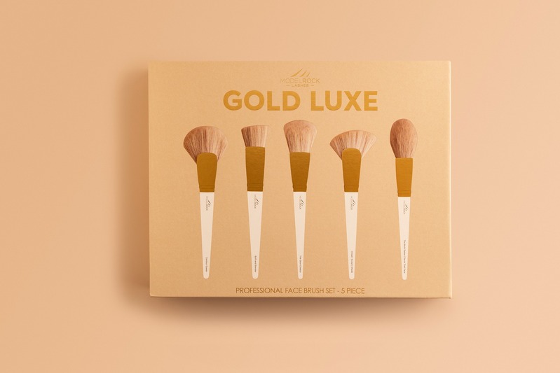 GOLD LUXE - Professional Face Brush Set - 5 piece