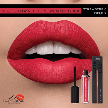 A - CLEARANCE  -  BULK BUY (12 Pack) - STRAWBERRY FIELDS - Liquid to Matte Lipstick