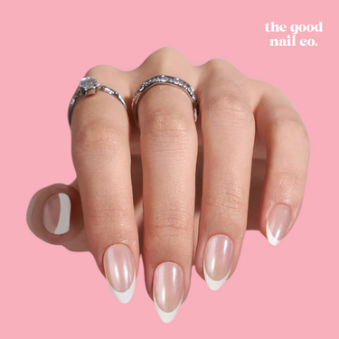 THE GOOD NAIL CO - Press-On Gel Nail Kit - GLAZED FRENCHIE - Short Almond