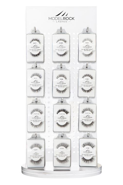 A - Salon Stockist Lash Package total / 72 pairs - **WHITE DISPLAY STAND**