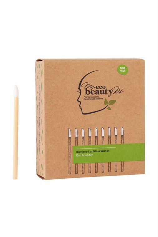 MY ECO BEAUTY KIT - Bamboo Disposable Lip Gloss Wands 100pk