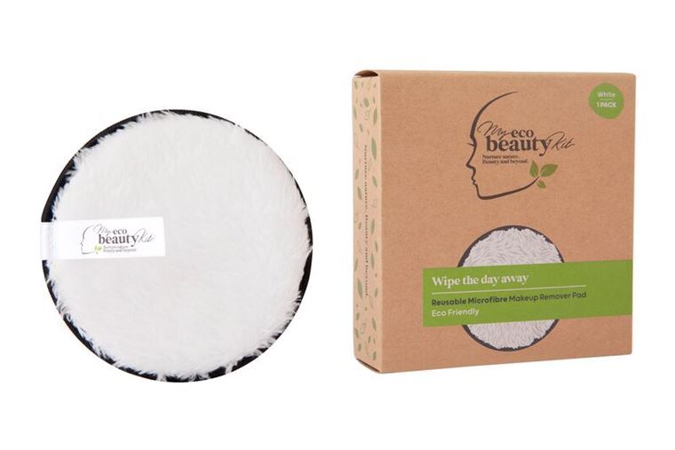 MY ECO BEAUTY KIT - RE-USEABLE MAKEUP REMOVER PAD - 'WHITE' Microfibre 1pk