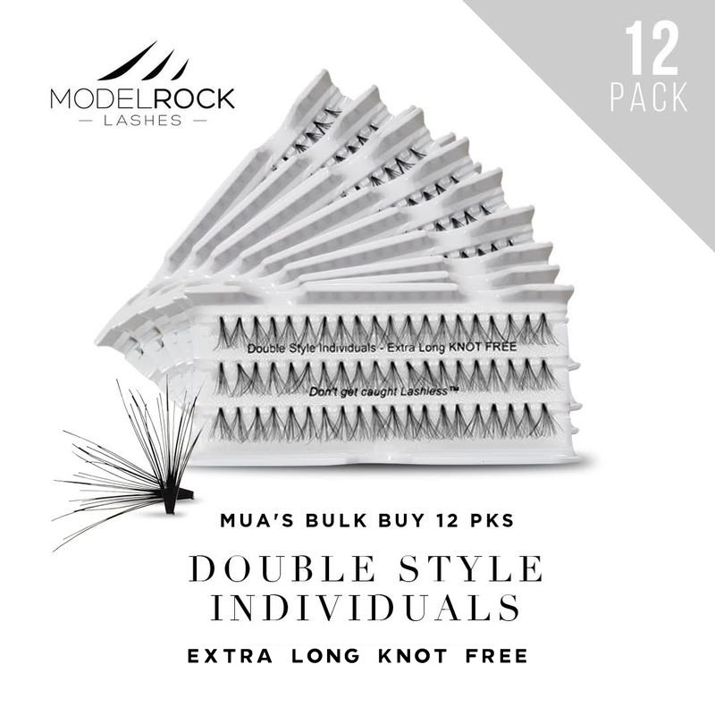 BULK BUY 12 PKS - Double Style Individuals *EXTRA LONG Knot Free* 14mm
