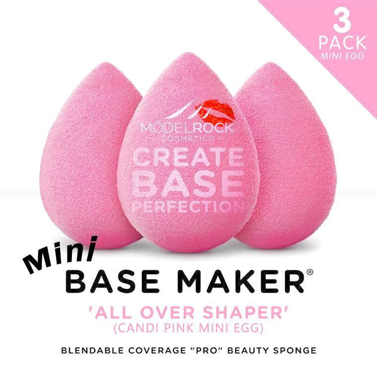PRO 3pk - Base Maker® Beauty Sponge - 'ALL OVER SHAPER' (Candi Pink Mini Egg)