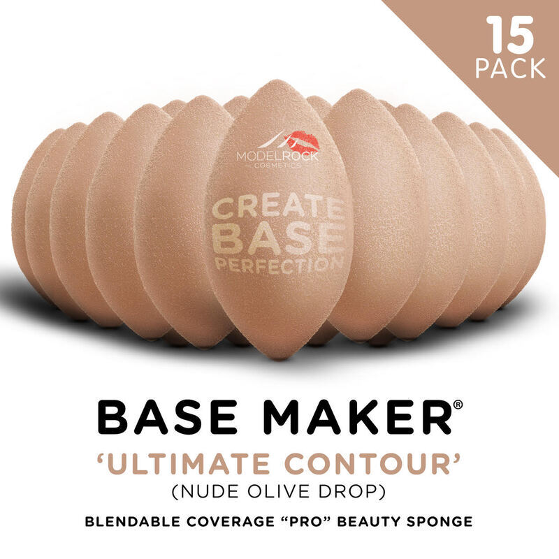 Base Maker® Beauty Sponge - 'ULTIMATE CONTOUR' (NUDE Olive Drop) - 15 BULK PACK