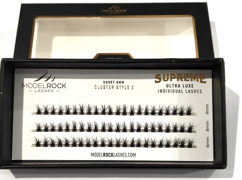 Ultra Luxe 'SUPREME' Individual Lashes - 'SHORT' 8mm Cluster Style #2