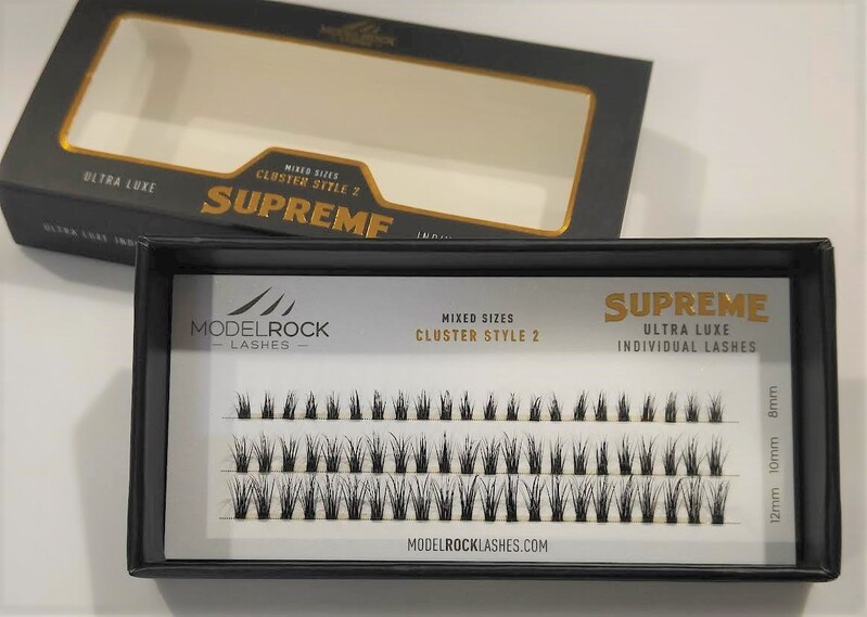 Ultra Luxe 'SUPREME' Individual Lashes - 'MIXED LENGTHS' 8mm-10mm-12mm Cluster Style #2
