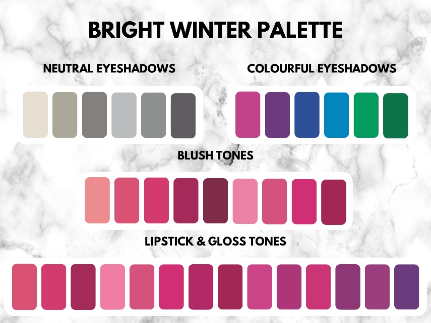 Bright winter eyeshadow and lipgloss palettes from Modelrock