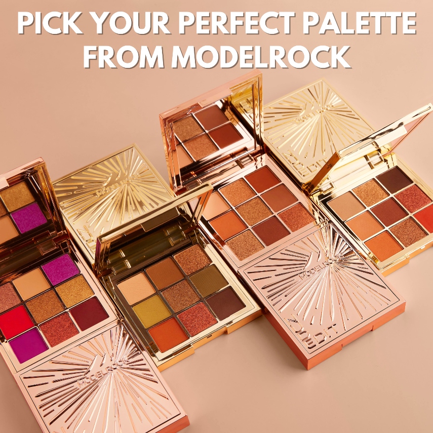Four Modelrock makeup palettes