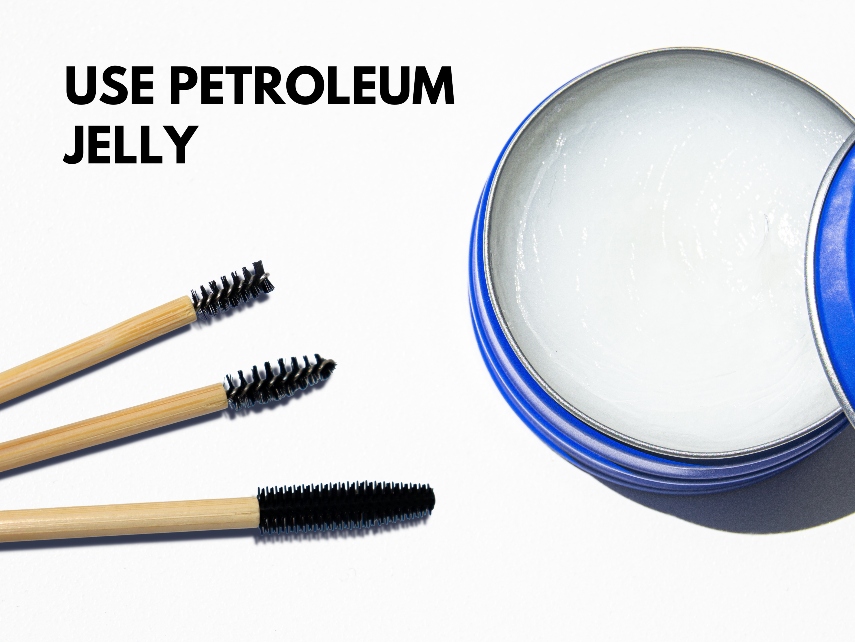 Petroleum jelly and three disposable mascara wands