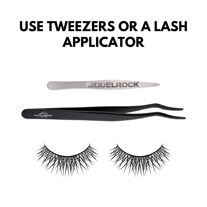 Tweezers and lash applicator - Modelrock