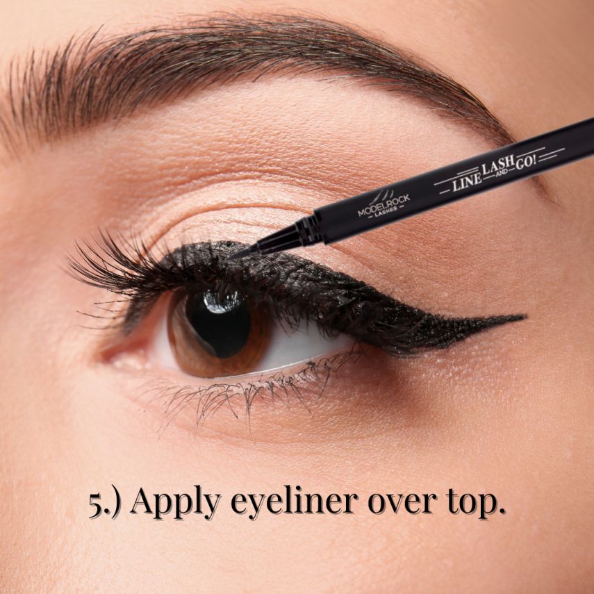 Apply Eyeliner Over Top