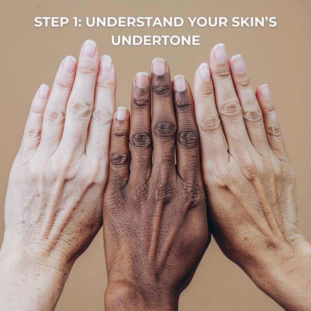 3 hands with different skin tone