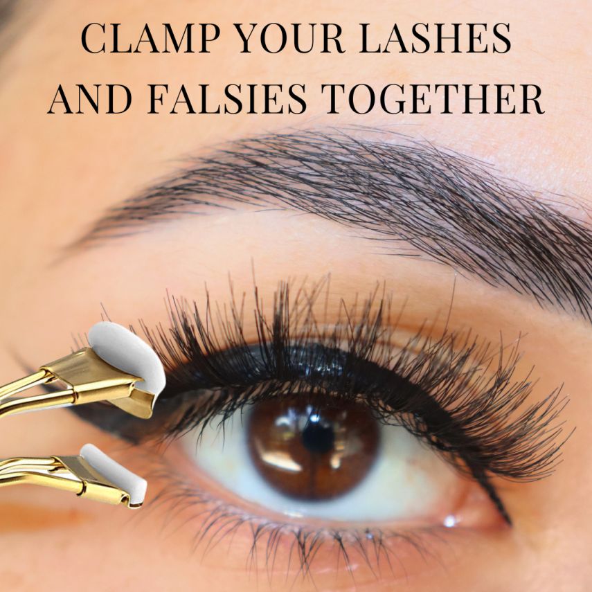 Clamp Your Lashes And Falsies Together