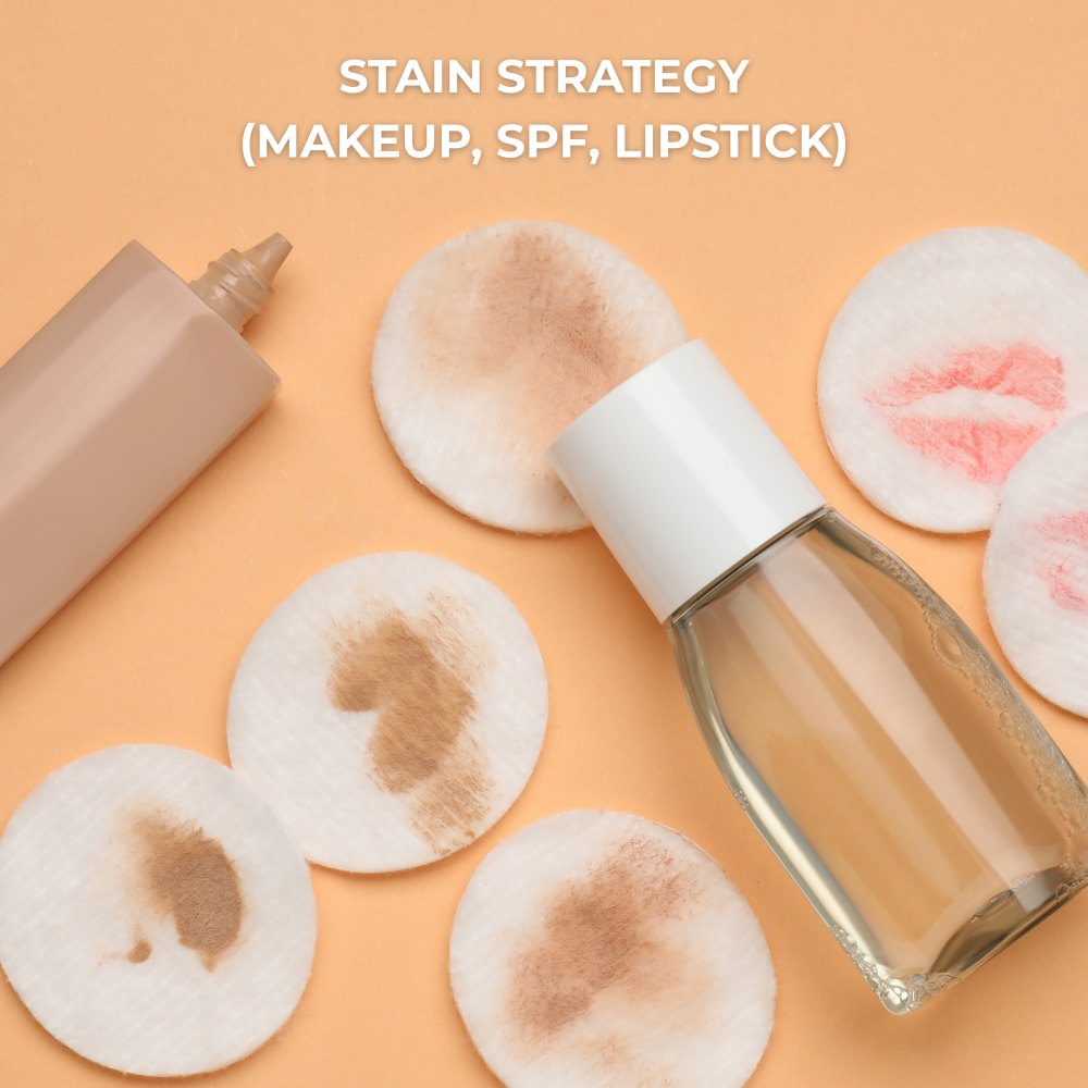 Makeup and dirty makeup remover pads.