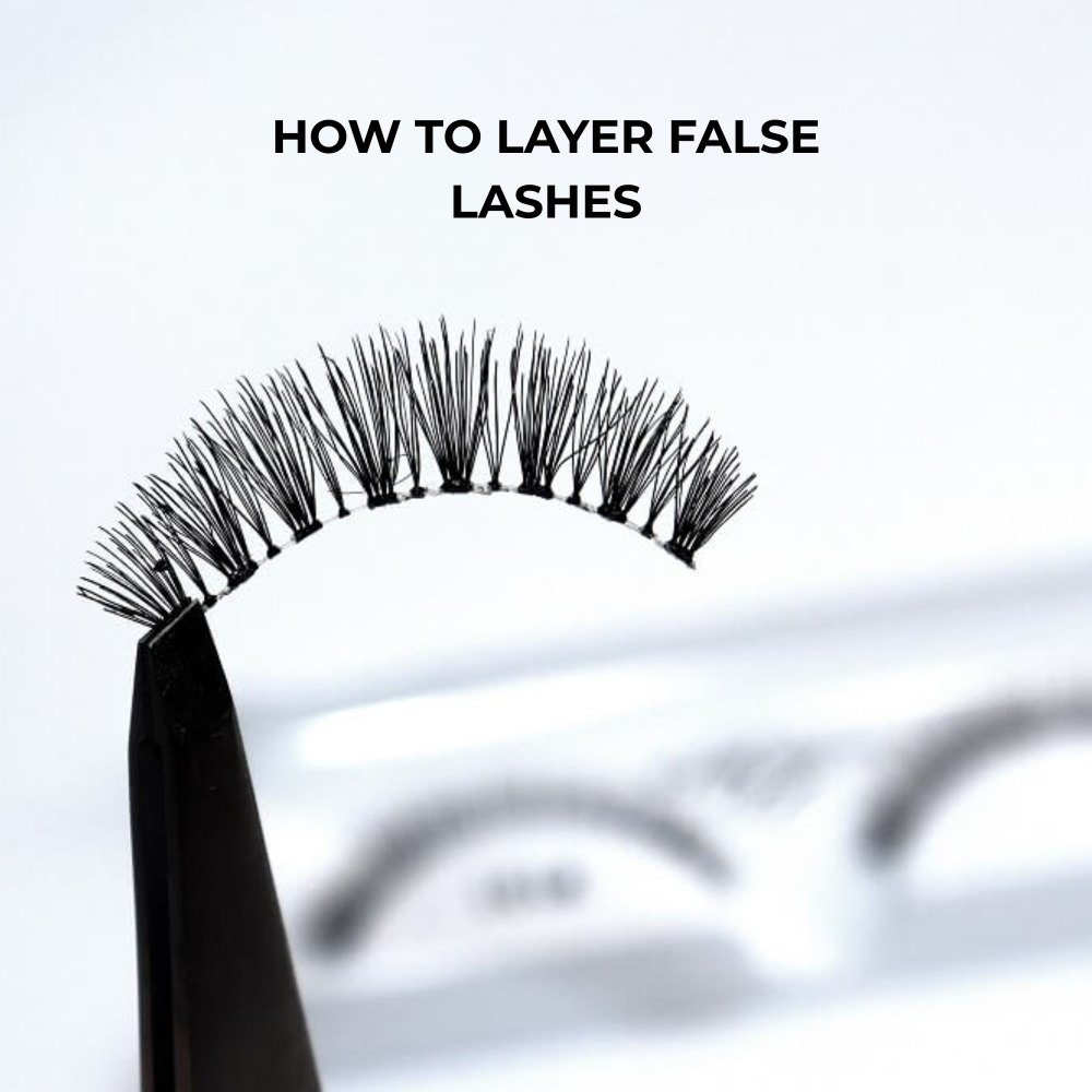 Tweezers holding lash strip