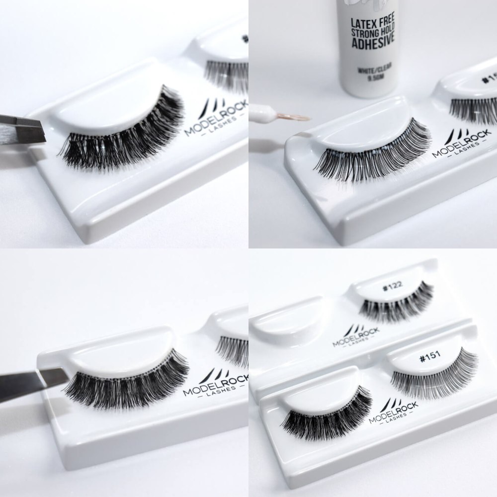 4 different lash strip styles