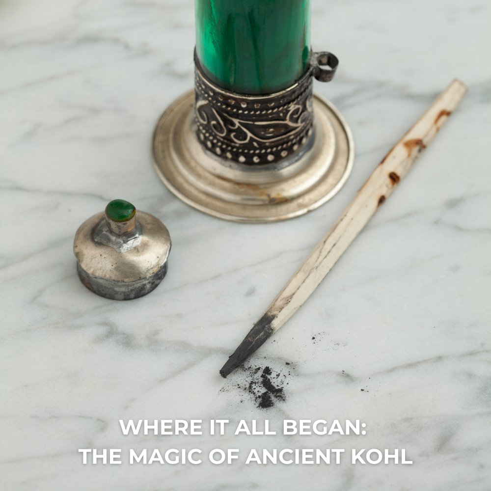 Ancient eyeliner on a marble table