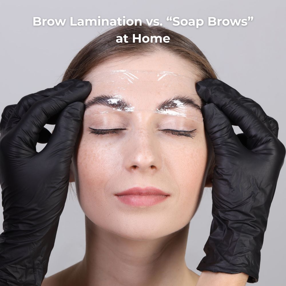 Brow lamination vs soap brows at home