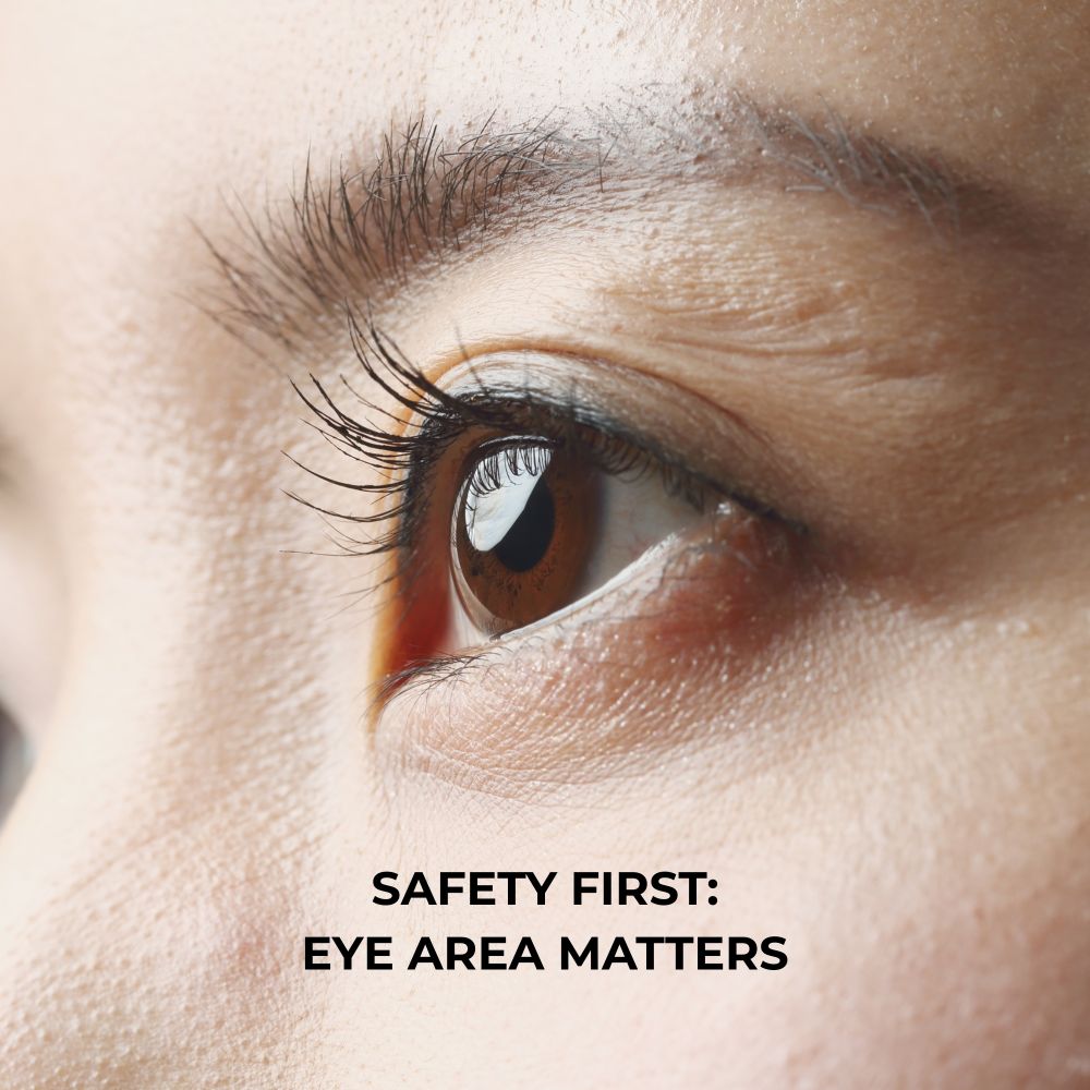 Close up of eye - safety first.
